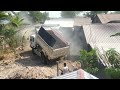 Clean and sanitise the house to get rid of mosquitoes and other insects. by dozer & truck in process