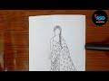 How to draw a girl with saree.easy saree draw beautiful saree draw #girldrawing #drawing  #sketch