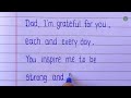 Father's day card writing | Happy Father's Day 2023 writing | Father's Day Message