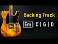 Blues Rock BACKING TRACK E Minor | Em C G D | 120 BPM | Guitar Backing Track