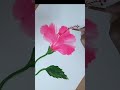hibiscus onestroke painting #shorts #flowers #art #painting #viral  #acrylicpainting  #satisfying