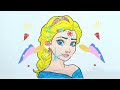 How to Draw Elsa From Frozen Movies step by step | Drawing and coloring idea for beginners