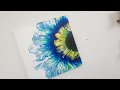 The BLUE POPPY 💙 - Special Half Flower Technique / Acrylic Pour Painting