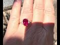 Gorgeous Ruby and Moissanite Ring in Solid 14k Gold, Ethical Jewelry #etsyshop #handmadering