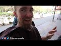 American guy in India (gets haircut, eats street food)