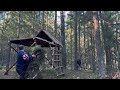 HOW TO QUICKLY BUILD A HUT IN THE FOREST.PRIMITIVE BREAD ON COALS.PREDATORS IN THE FOREST. FULL FILM