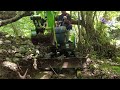 Cleaning waterways in the forest.