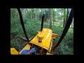 John Deere 350-C pulling Hickory tree