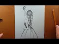 Comment dessiner le dos d'une fille - Dessin facile || Esquisse au crayon pour débutant  || dessin