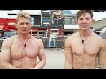 we challenged Body Builders at Muscle Beach