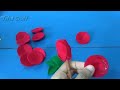 Cara Mudah Membuat Bunga Mawar Dari Kain Flanel || How to make a felt rose