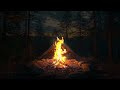 Camping by the Lake with Campfire & Piano | The Perfect Soundscape to Banish Insomnia Every Night