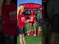 Travis Kelce and Taylor swift kiss after the Chiefs win the Super Bowl #shorts