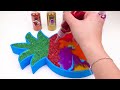 Satisfying Video l Mixing All My Slime Smoothie In Rainbow Pineapple Bath Cutting ASMR
