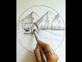 How to draw beautiful landscape with easy ways by pencil | How to draw landscape for beginners