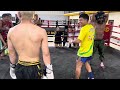 Buakaw Boxing Sparring With Kota Miura! ALMOST KNOCK HIM OUT!! FUNNY!!