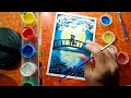 DRAWING IDEAS FOR SCHOOL WORKS AND PROJECTS MOON LIGHT SCENERY 🖌️🖼️