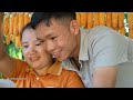 Catching fish on terraced fields, Husband's giant basket