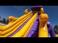 Waterslides at Pantai Norasingh Water Park in Thailand