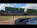 Union pacific mix freight train in Texas