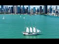 Tall Ship Windy and the Chicago Harbor Lighthouse