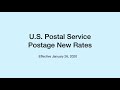 New Rates for U.S. Postal Service 2020 - USPS increases price