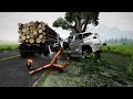 BeamNG Drive - Dangerous Overtaking Crashes #6