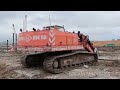 O&K RH16 BAGGER MIT TELESKOPSTIEL BAUSTELLE IM HAFEN TIEFENVERDICHTUNG AUF SPÜLFELD DREAM MACHINES