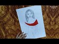 Girl with Colorful Dress by Muna Drawing Academy | How to Draw Girl Step by Step | Muna Drawing |