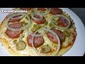 Pizza de tapioca na frigideira. Uma delícia!