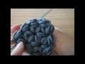 crochet jasmine stitch かぎ針編み 円のリフ編み エコたわし 코바늘 자스민스티치 뜨기