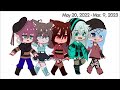 My OCs over the years (added/changed) || Old gacha trend