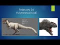 Age of Dinosaurs Calendar: February