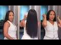 NATURAL MIDDLE PART STRAIGHT QUICKWEAVE INSTALL WITH LEAVE OUT | WEST KISS HAIR x ForeverCryssy