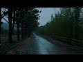 Rain sounds for sleeping in the countryside road, helps relaxing, and studying