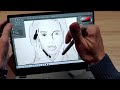 asus x13 rog flow microsoft surface pen quick drawing test ( not a pro )