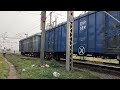 With diesel engine A Indian railways goods train