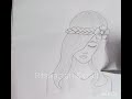 A girl with beautiful hair pencil sketch drawing \how to draw a girl