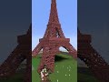 Minecraft TNT Eiffel Tower #shorts