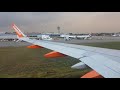 EasyJet A320 Landing at Edinburgh Airport & Taxiing + Funny Pilot on Intercom