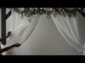 How to Drape Fabric on a Bridal Arch || Quick and Easy