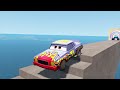 Big & Small Monster Truck: King Dinoco VS Miss Fritter VS McQueen VS Thomas Train | BeamNG.drive