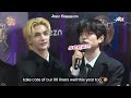 [ENG SUB] Stray Kids Seungmin complementing Hyunjin | GDA backstage interview.