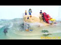 LEGO Mine Total Flood And Destroy - Tsunami Dam Breach Experiment - Wave Machine vs LEGO Sets