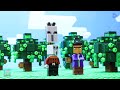 Minecraft HARDCORE MODE: When you only get ONE BLOCK - Lego Minecraft Animation