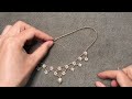 DIY Beaded Lace Necklace with Pearls and Seed Beads. How to Make Beaded Jewelry. Beading Tutorial