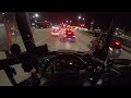 [1K Sub Thank You] POV Bus Nighttime Driving 2007 MCI J4500 (uncut footage)