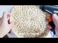 手工/玉米皮编织果盘教程收纳自然材料