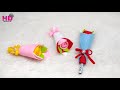 DIY - Amplop model bouquet bunga dari kain flanel || felt flower bouquet || amplop lebaran