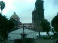 adorno de dia de muertos en el zocalo de puebla